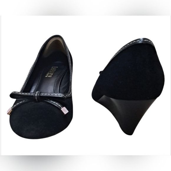 Lauren Ralph Lauren Bernee Black Suede Wedge – Size 10B - Picture 16 of 16